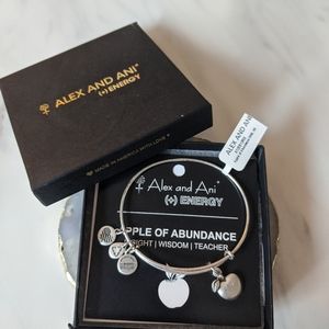 NWT Alex & Ani silver apple bracelet
